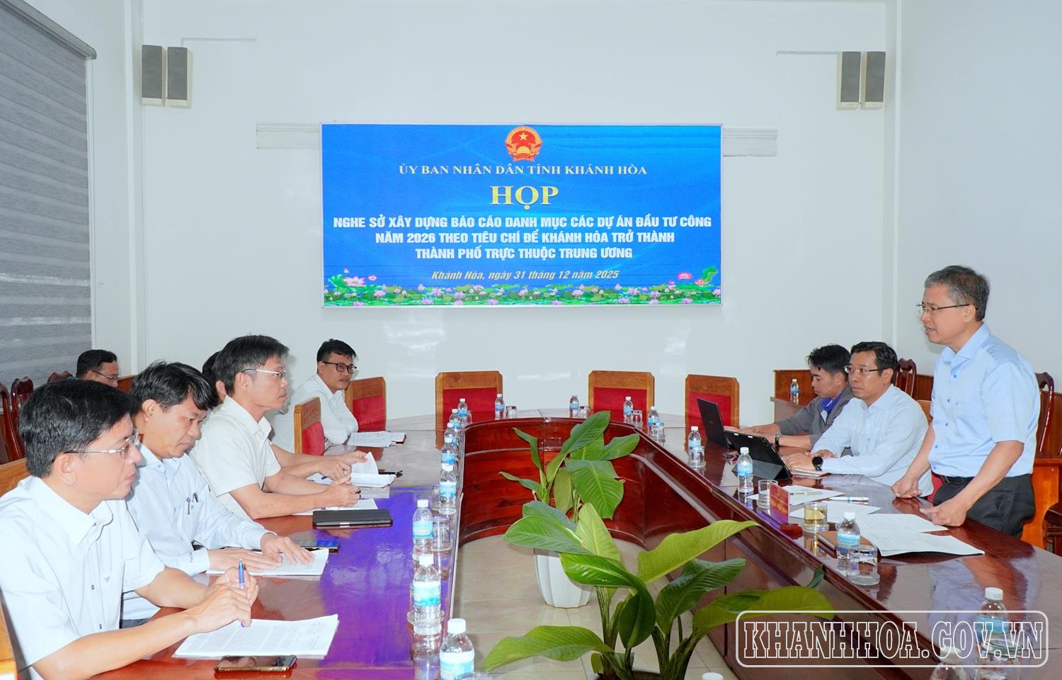 Xây dựng danh mục các dự án đầu tư công năm 2026 để Khánh Hòa trở thành thành phố trực thuộc Trung ương