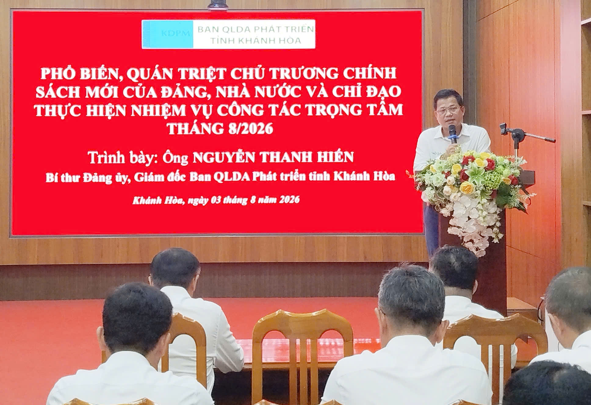 Hình ảnh về Ban QLDA Phát triển tỉnh Khánh Hòa tổ chức lễ chào cờ đầu tháng 8/2026
