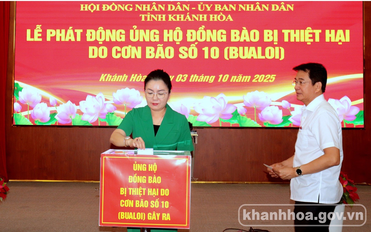 HĐND và UBND tỉnh phát động ủng hộ đồng bào bị thiệt hại do cơn bão số 10 gây ra