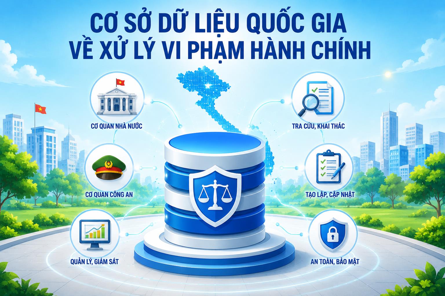 Triển khai thử nghiệm, mở rộng vận hành Cơ sở dữ liệu quốc gia về xử lý vi phạm hành chính