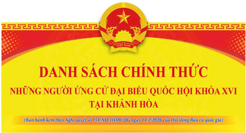 Danh sách chính thức 20 ứng cử viên đại biểu Quốc hội khóa XVI tại Khánh Hòa