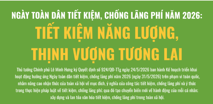[Infographic] Ngày toàn dân tiết kiệm, chống lãng phí năm 2026