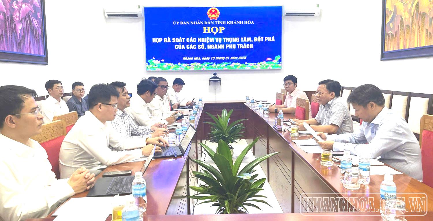 Rà soát nhiệm vụ trọng tâm, đột phá của các sở, ngành phụ trách