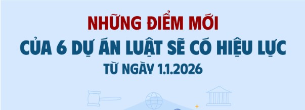 Những điểm mới nổi bật của 6 luật quan trọng có hiệu lực từ 1.1.2026