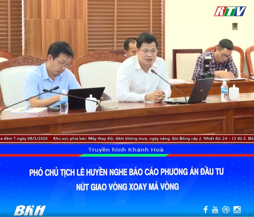 VIDEO: Phó Chủ tịch Lê Huyền nghe báo cáo phương án đầu tư nút giao vòng xoay Mả Vòng3