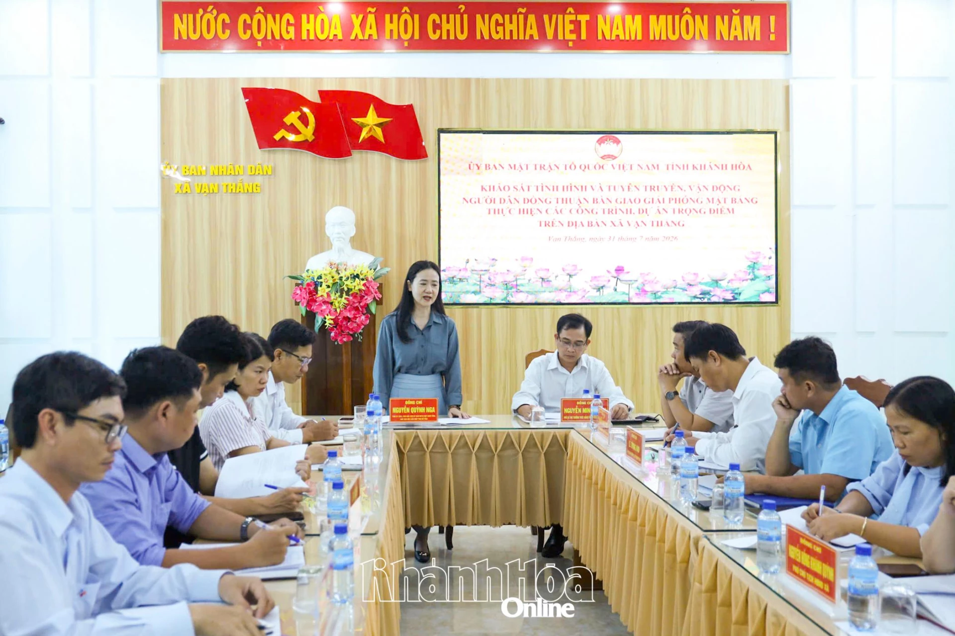 Ủy ban MTTQ Việt Nam tỉnh Khánh Hòa tuyên truyền, vận động bàn giao mặt bằng dự án trọng điểm tại xã Vạn Thắng