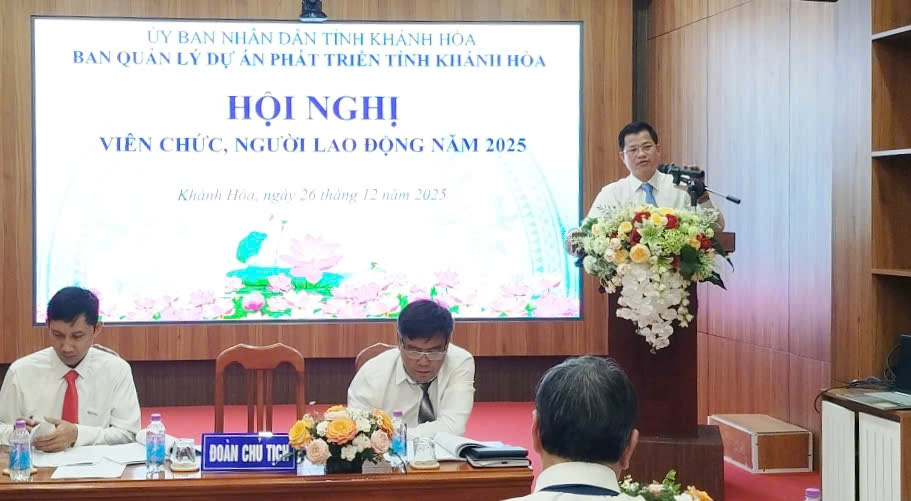 Hình ảnh về BAN QUẢN LÝ DỰ ÁN PHÁT TRIỂN TỈNH KHÁNH HÒA TỔ CHỨC HỘI NGHỊ VIÊN CHỨC, NGƯỜI LAO ĐỘNG NĂM 2025