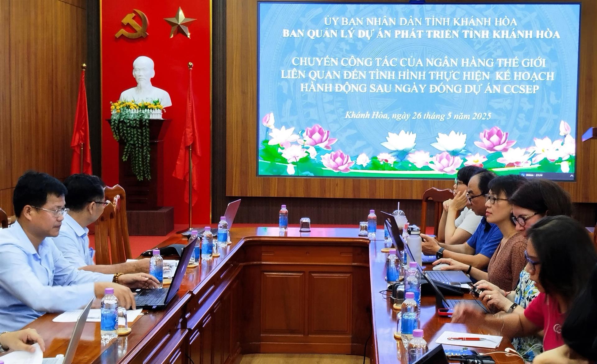 Ban QLDA Phát triển tỉnh Khánh Hòa làm việc với Đoàn công tác Ngân hàng Thế giới về công tác sau ngày đóng dự án và cập nhật Kế hoạch hành động Tái định cư
